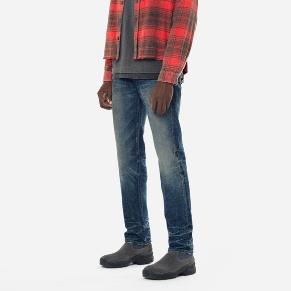 John Elliot The Daze Nimbus Mens Jeans Blue Size 36 Button Fly Luxury Designer - Picture 1 of 14